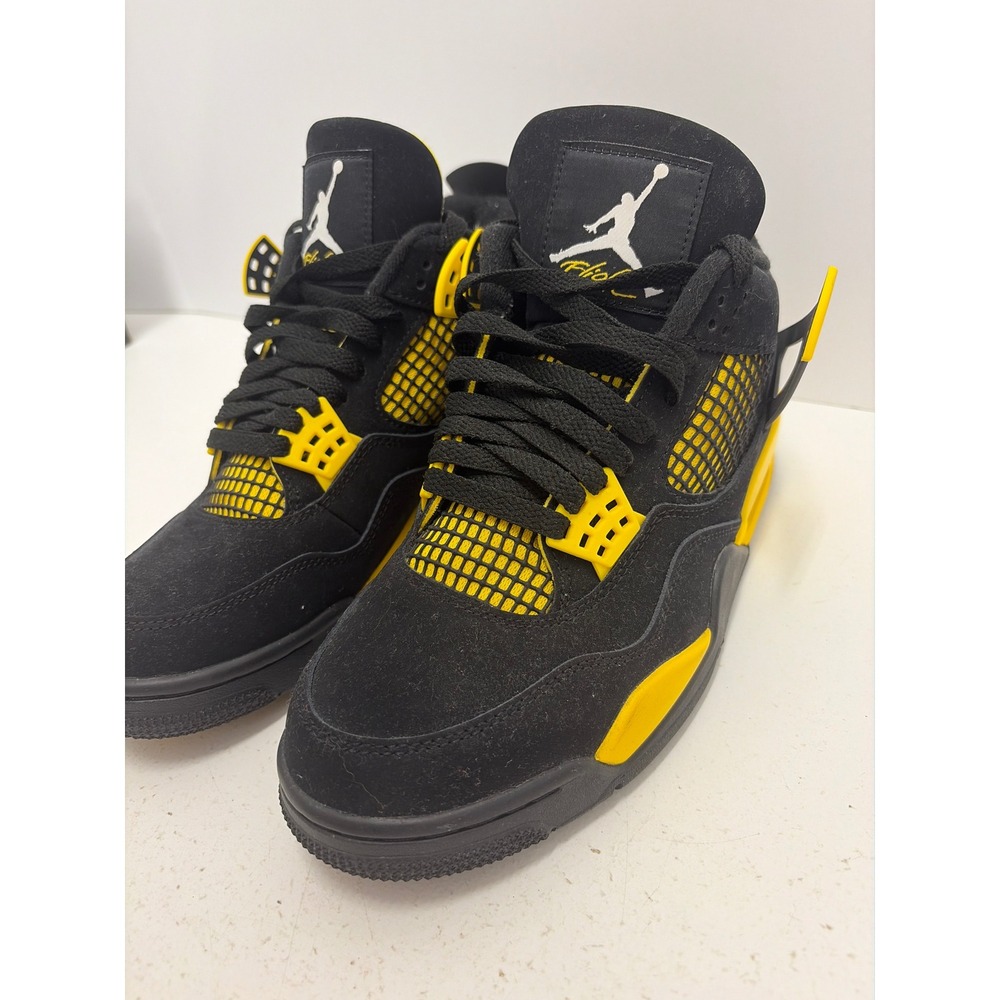 Jordan 4 Retro Thunder Black Tour Yellow Mens Basketball Shoes DH6927-017 US 8 - Picture 7 of 11